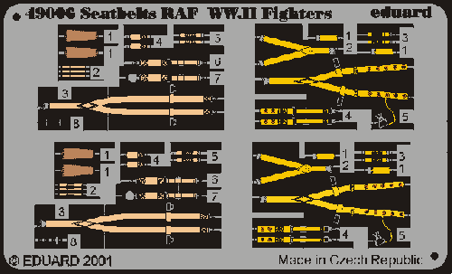 eduard-49006-ceintures-raf-wwii-1-48-fighters-photod-coupe image 1