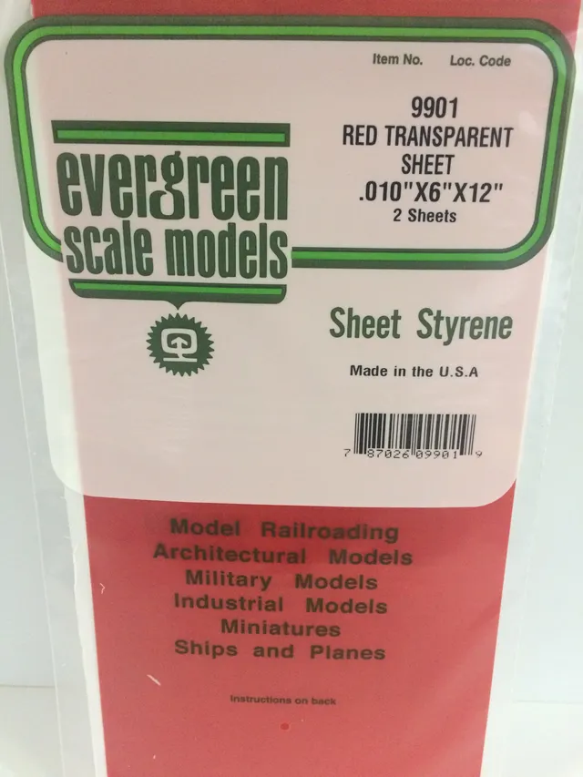 evergreen-sheets-9901-plaque-polystyr-ne-rouge-transparent-2-pcs image 1