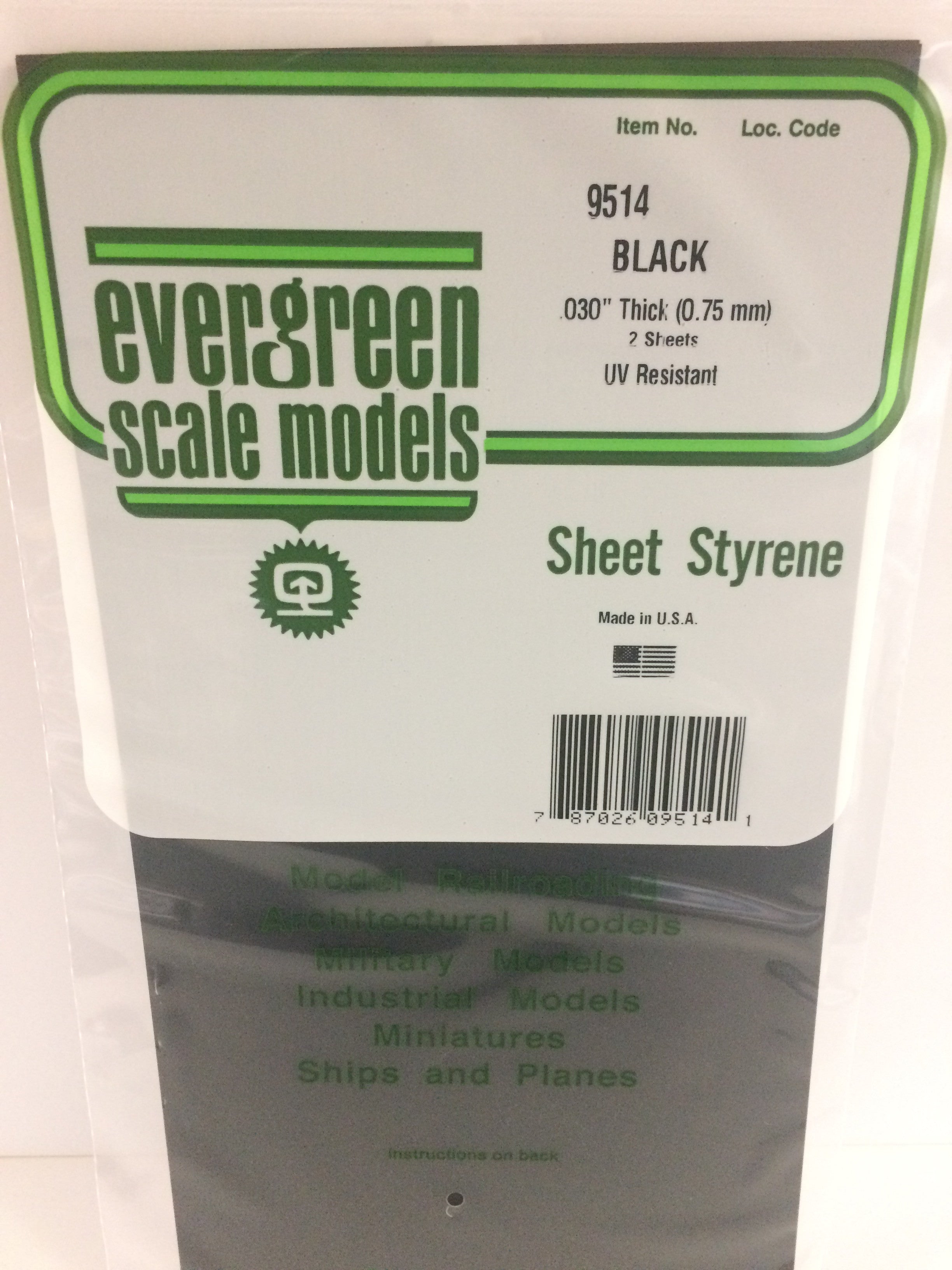 evergreen-sheets-9514-plaque-polystyr-ne-noir-opaque-0-75-mm image 1