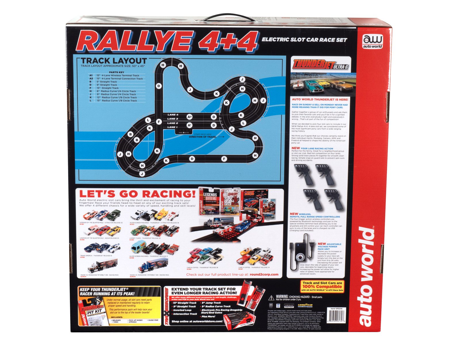auto-world-rallye-4-4-circuit-voiture-slot-ho-4-voies image 2
