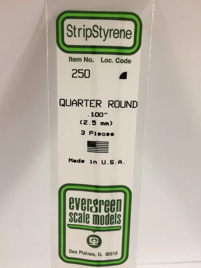 evergreen-shapes-250-quart-de-rond-polystyr-ne-blanc-2-5-mm-3-pi-ces image 1