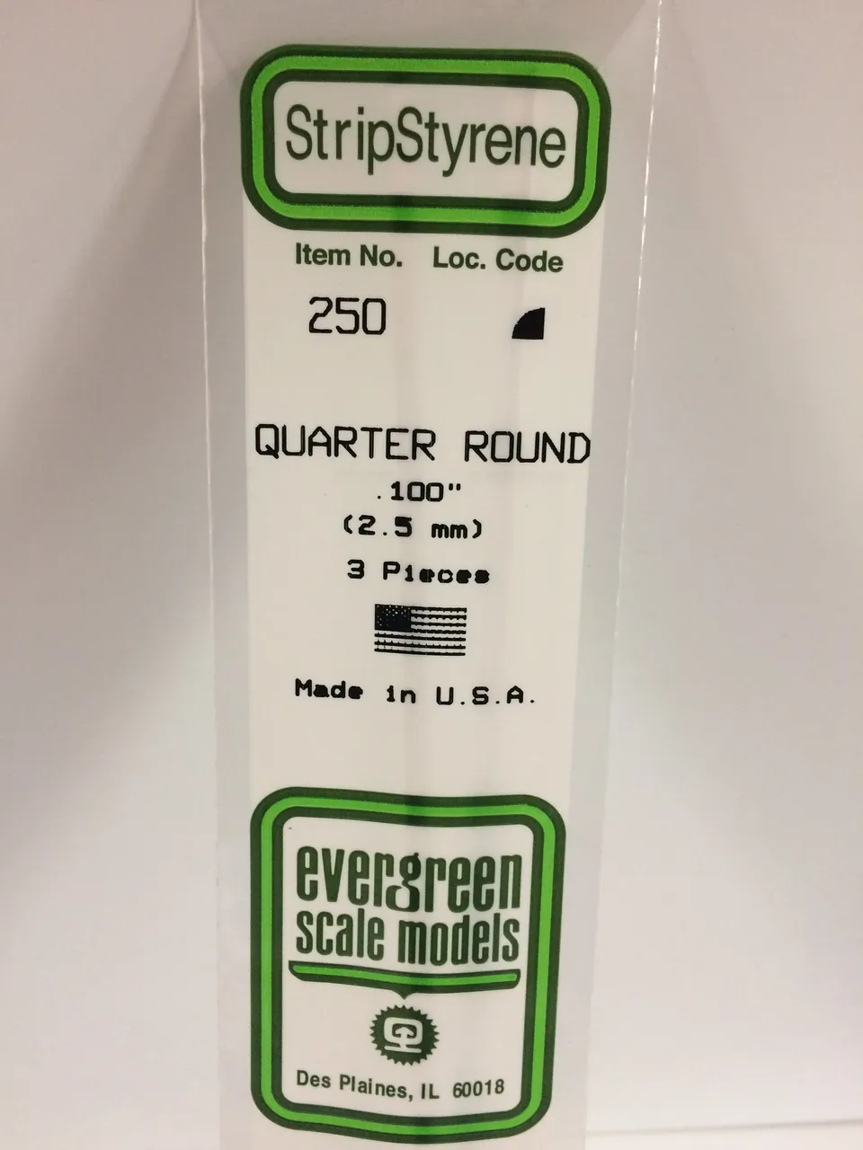 evergreen-shapes-250-quart-de-rond-polystyr-ne-blanc-2-5-mm-3-pi-ces image 1