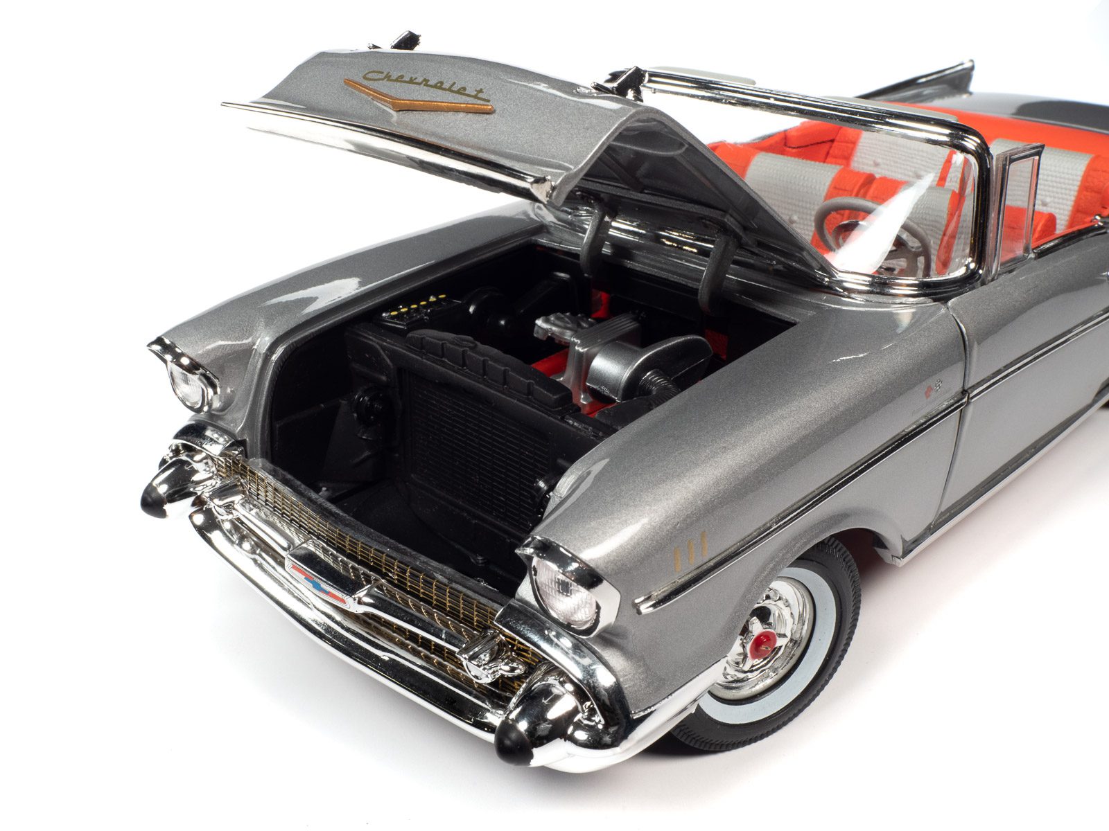 auto-world-chevrolet-bel-air-1957-cabriolet-miniature-1-18 image 6
