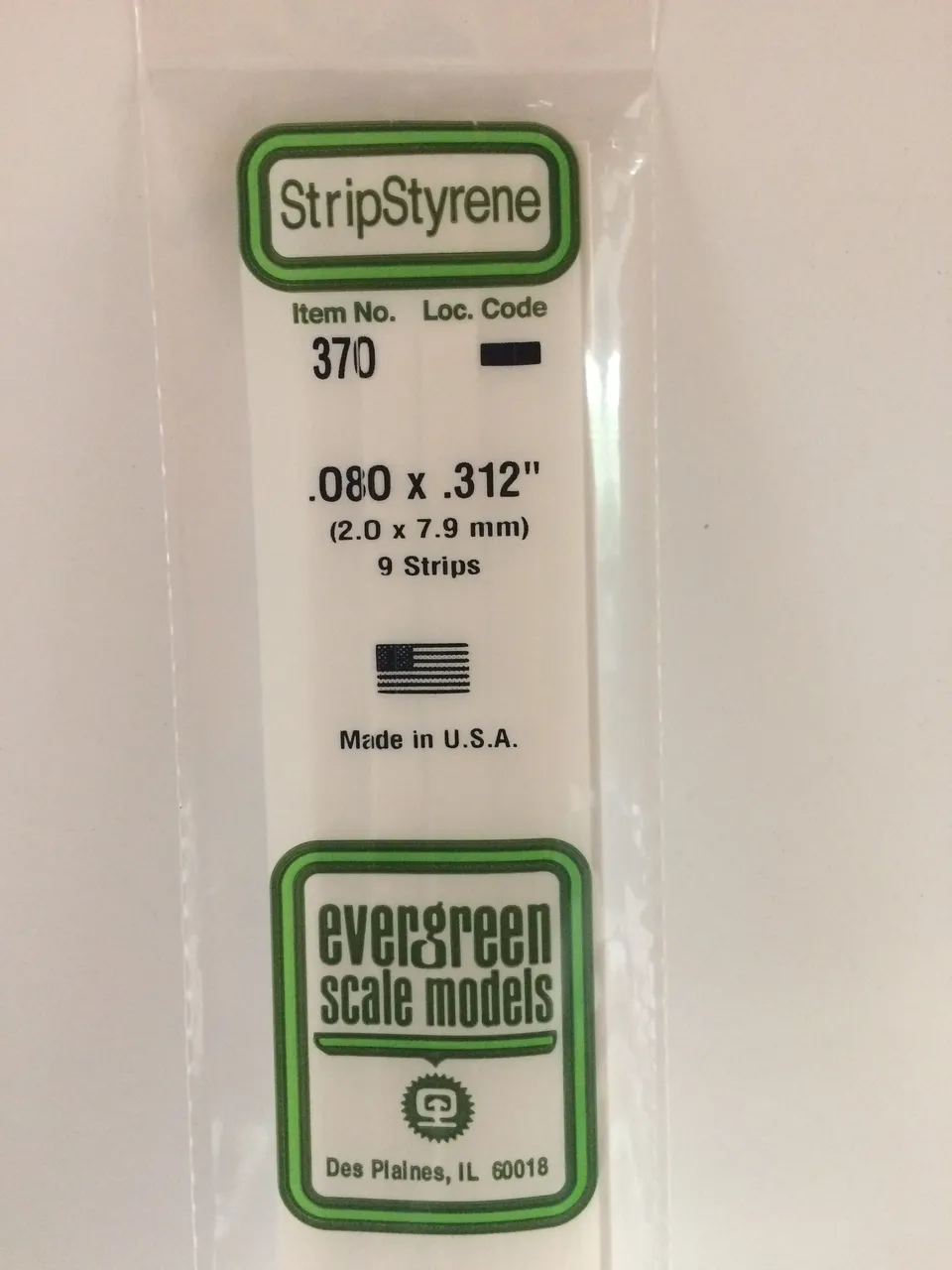 evergreen-strips-370-baguette-blanche-2-0x7-9-mm-60-cm-9-pcs image 1