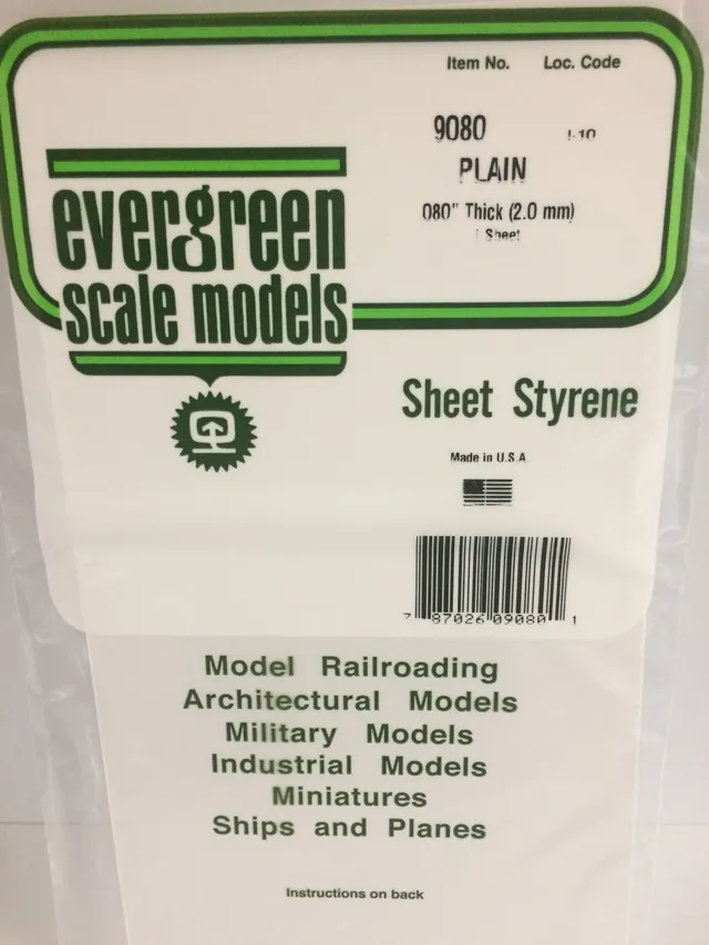 evergreen-sheets-9080-plaque-polystyr-ne-lisse-2-mm-15x30-cm image 1