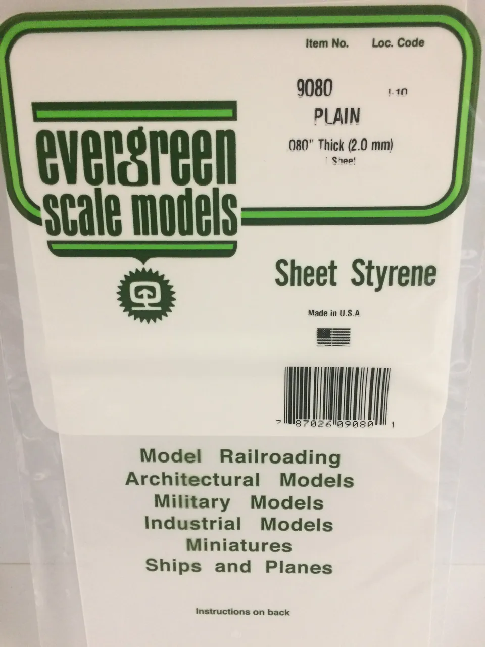 evergreen-sheets-9080-plaque-polystyr-ne-lisse-2-mm-15x30-cm image 1