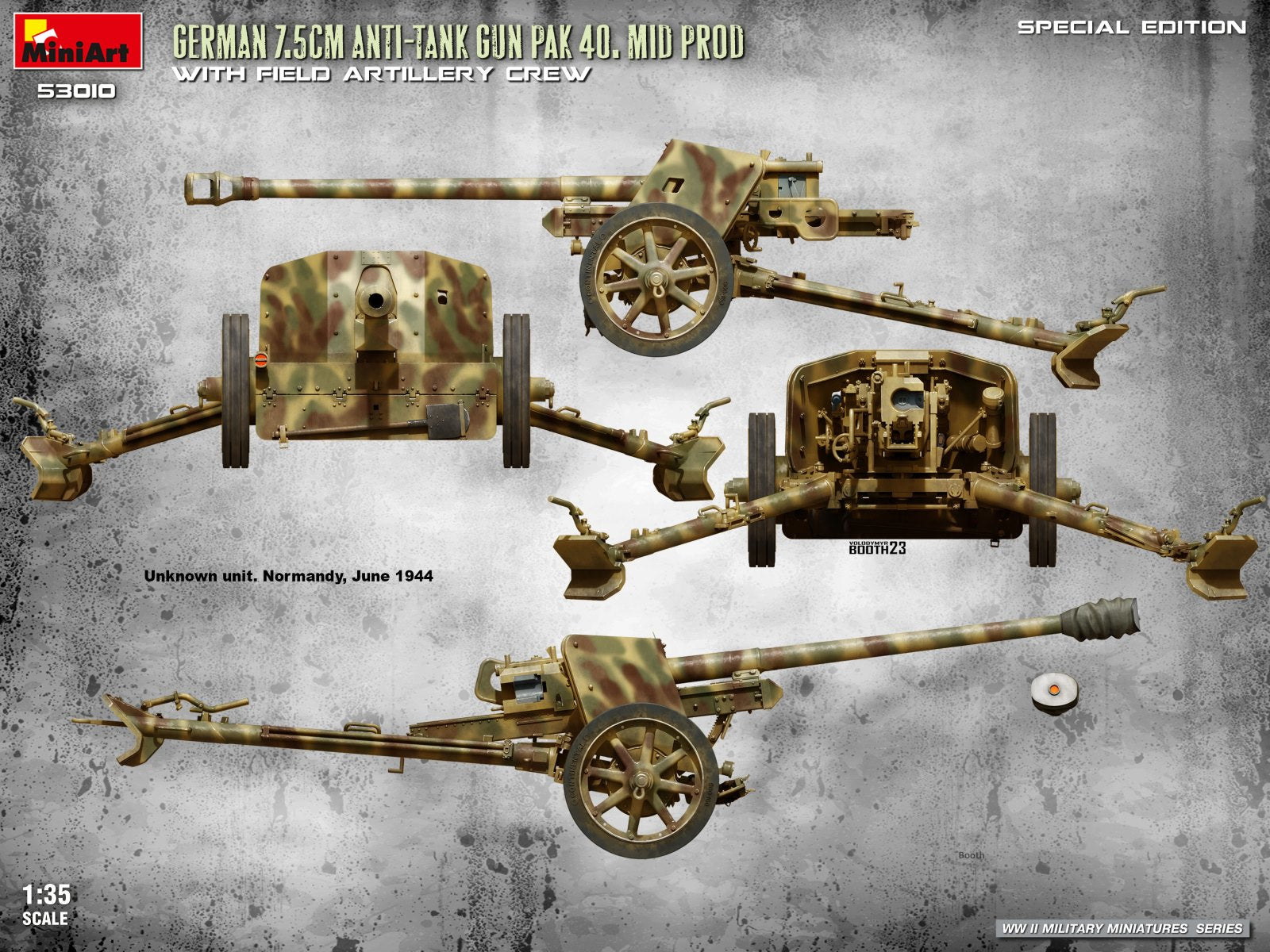 miniart-53010-pak-40-7-5cm-maquette-canon-1-35-avec-quipage image 3