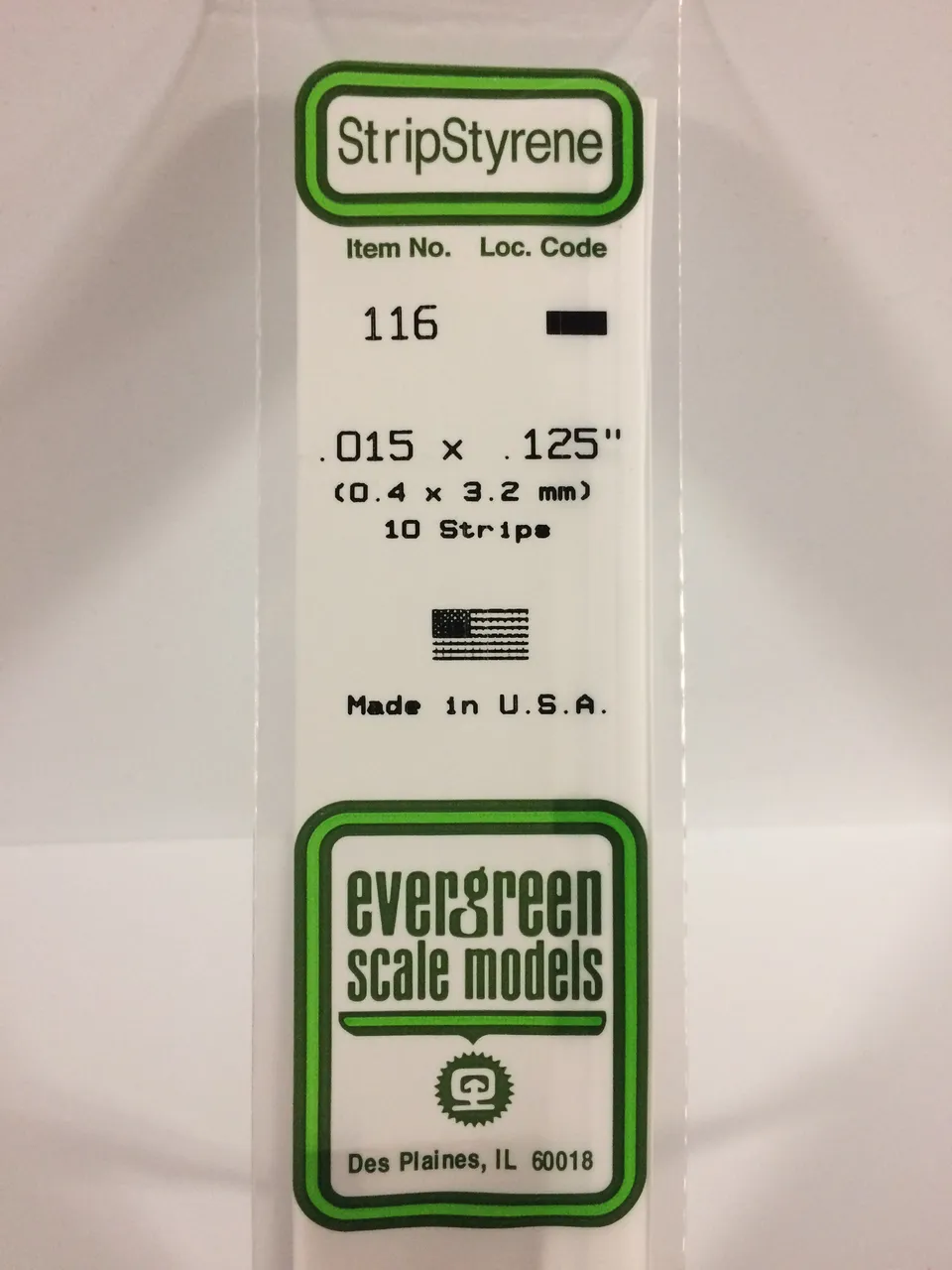 evergreen-strips-116-baguette-polystyr-ne-blanche-0-38x3-2mm-10pcs image 1