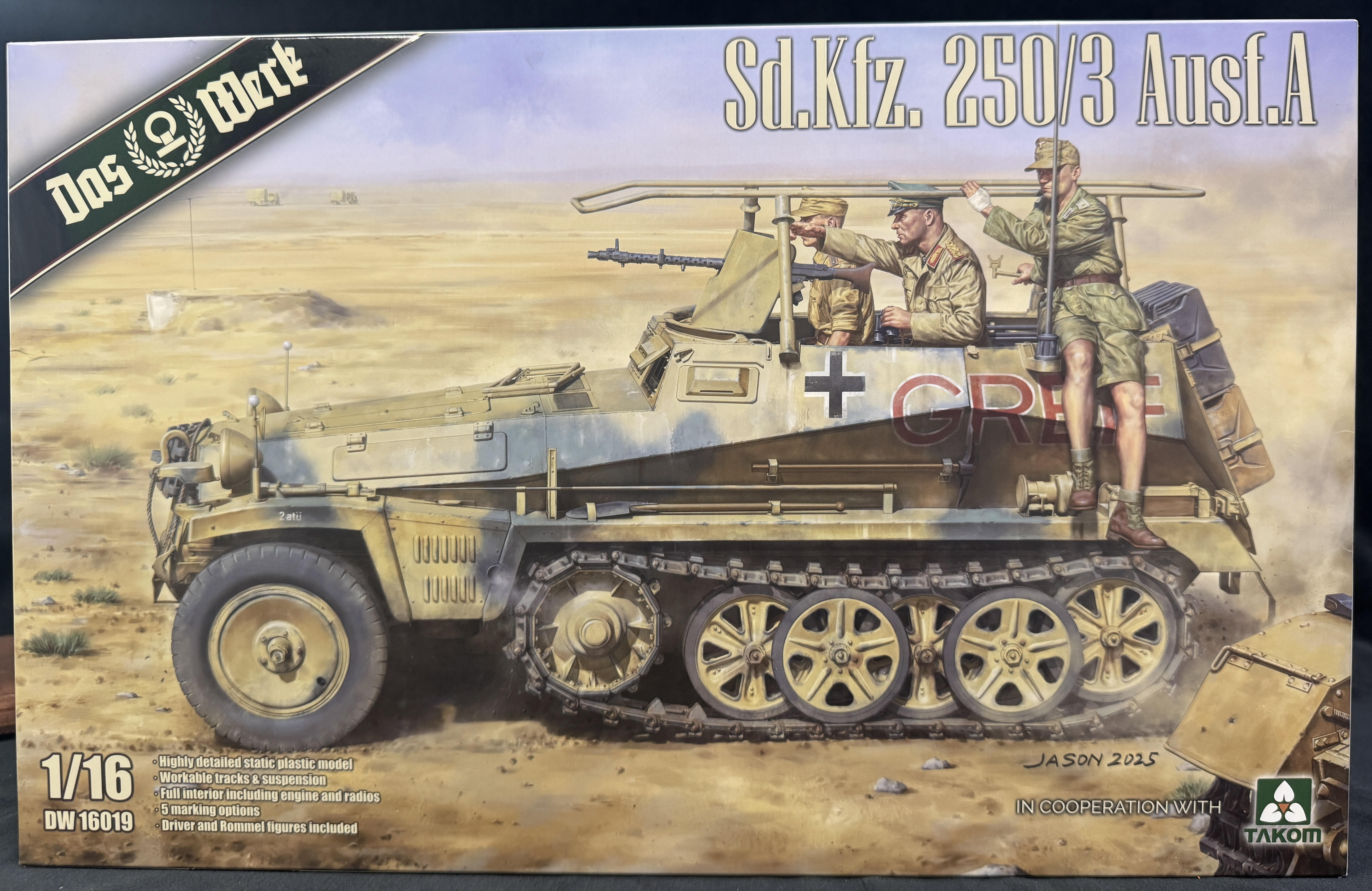 das-werk-16019-sd-kfz-250-3-maquette-char-1-16-rommel-dak image 1