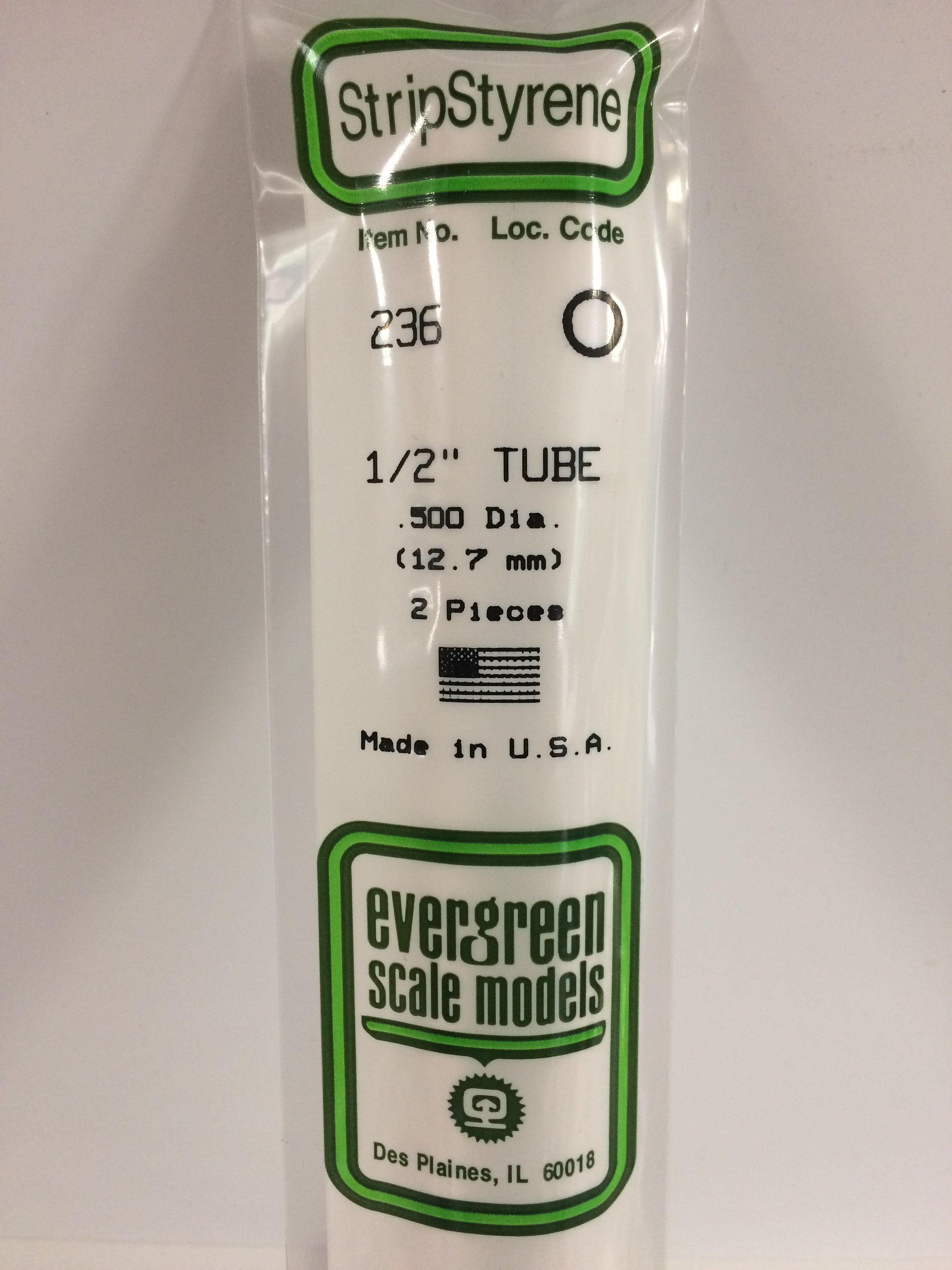 evergreen-tube-236-tube-rond-blanc-12-7-mm-lot-2 image 1
