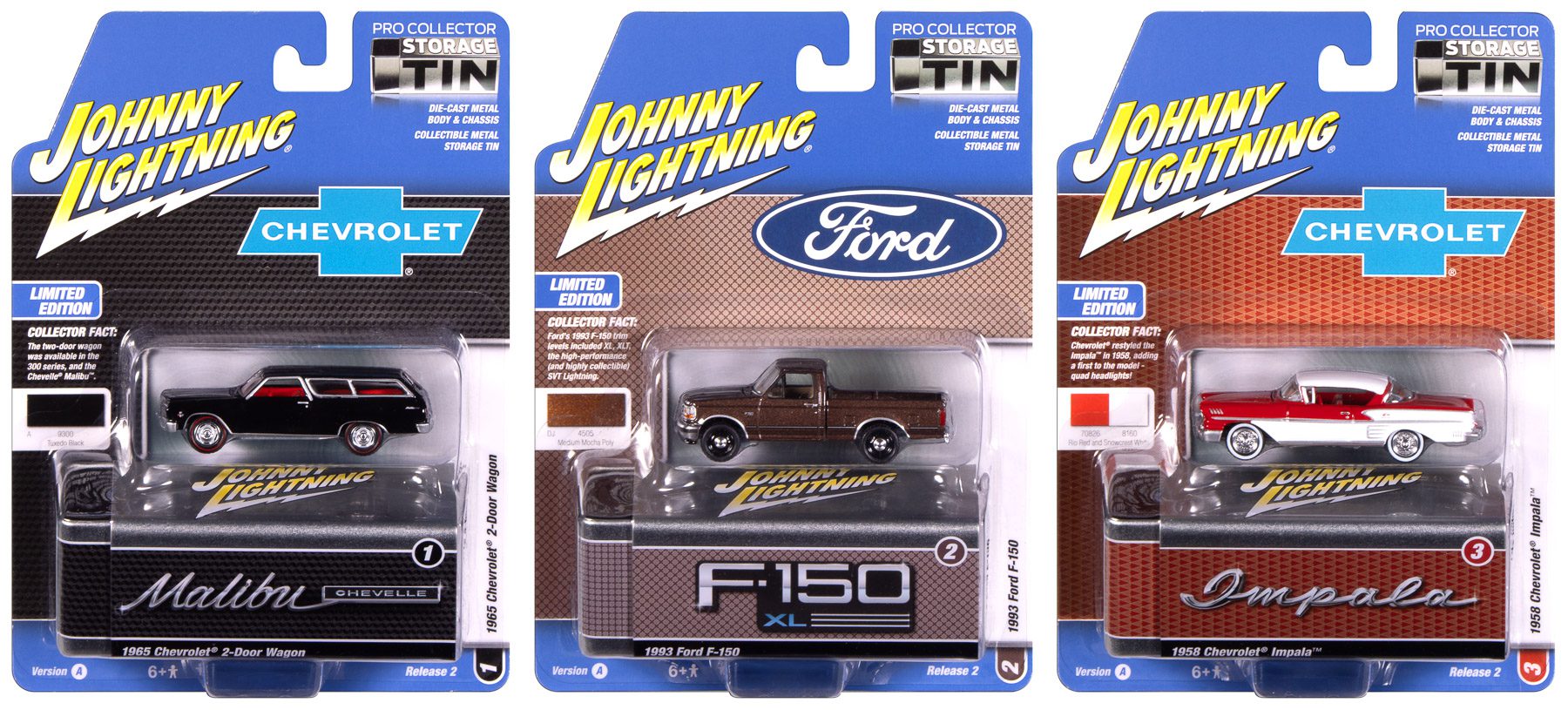 johnny-lightning-collector-tin-coffret-miniature-1-64-set-a-3-pcs image 1