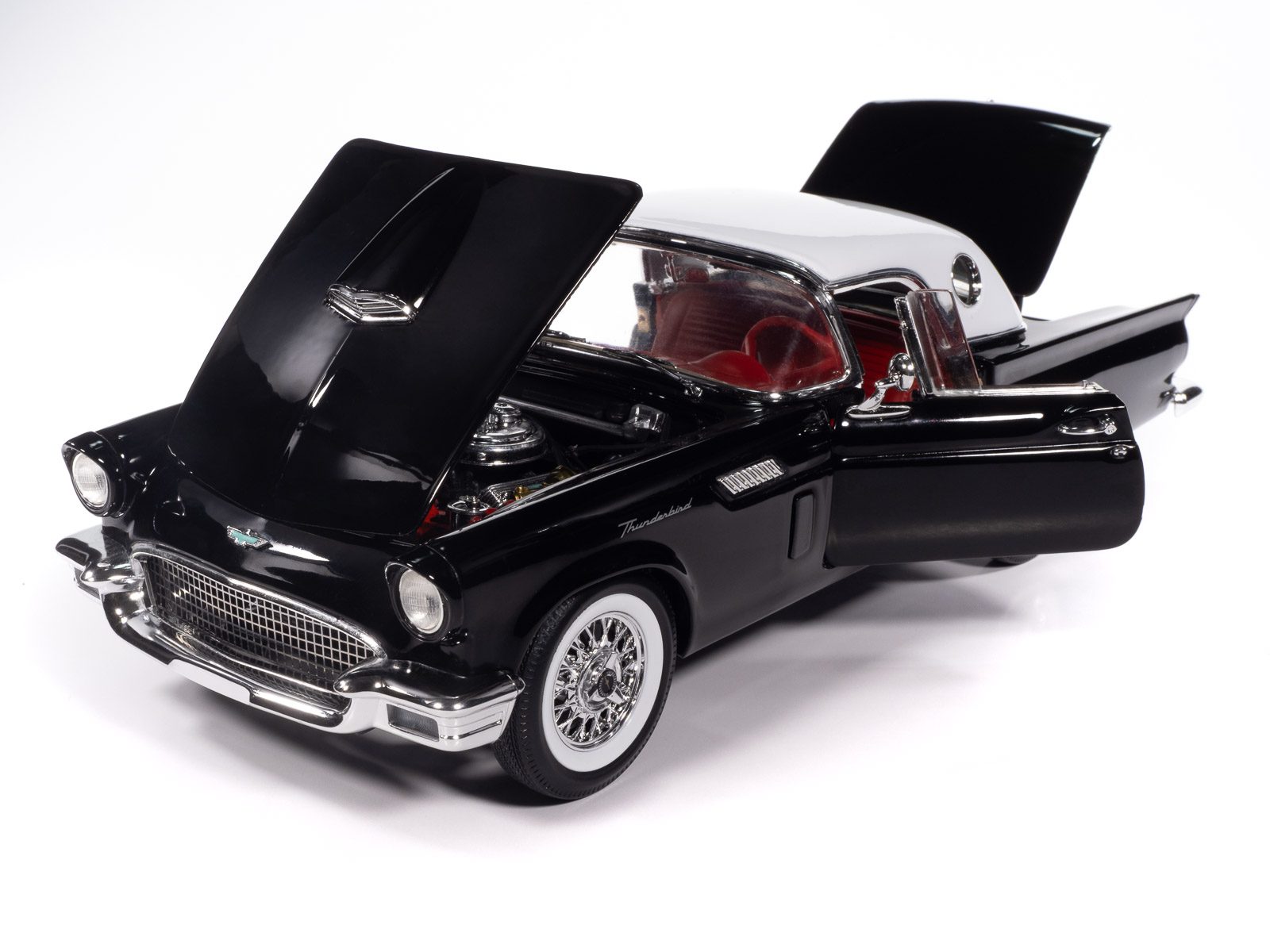 american-muscle-ford-thunderbird-1957-miniature-1-18-noir-e-code image 2