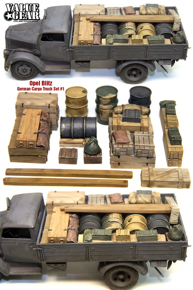 value-gear-gob01-chargement-opel-blitz-1-35-camion-13-pi-ces image 1
