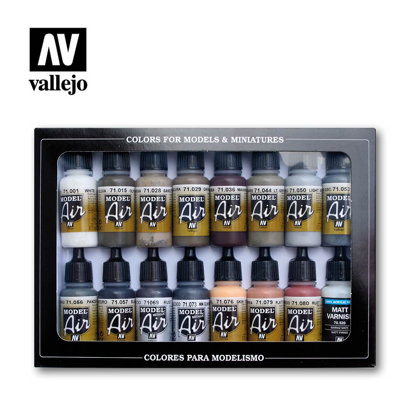 vallejo-71-194-model-air-coffret-peinture-weathering-16x17ml image 1