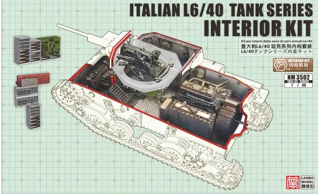 lanmo-model-nm3502-kit-int-rieur-1-35-carro-armato-l6-40 image 1