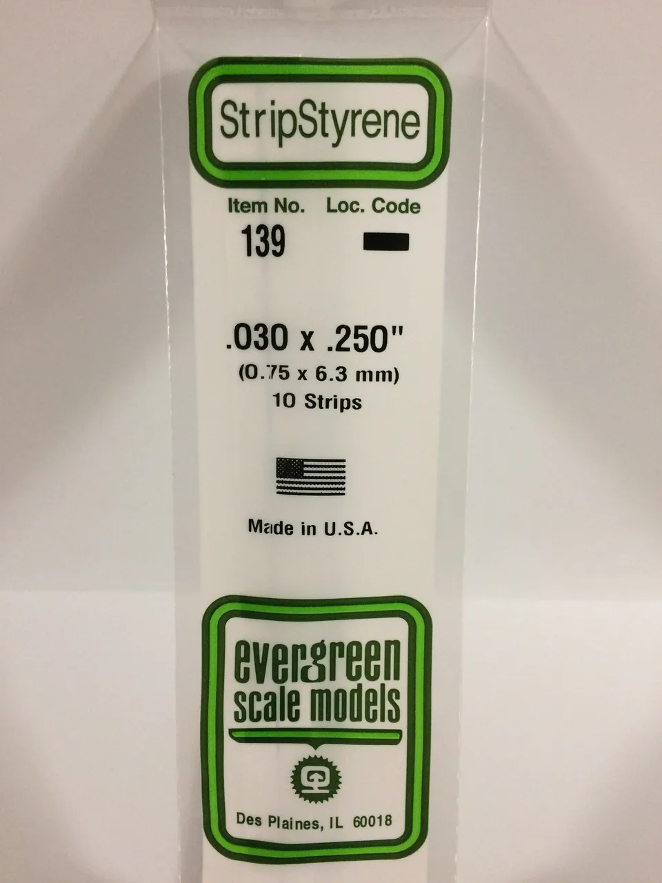 evergreen-strips-139-baguette-polystyr-ne-0-75x6-3-mm-10-pcs image 1