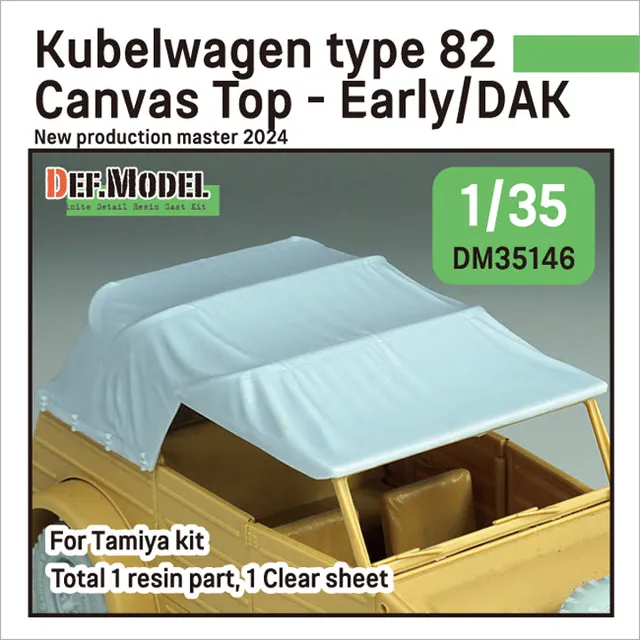 def-model-dm35146-kubelwagen-type-82-b-che-toile-1-35-early-dak image 1