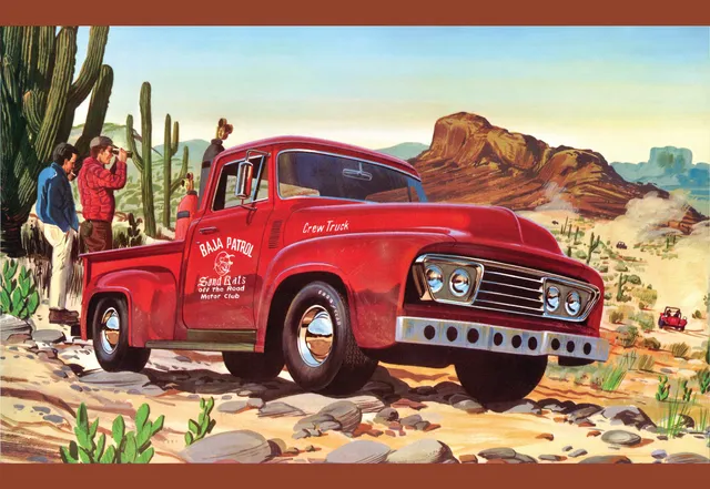 amt-1953-ford-pickup-baja-patrol-maquette-1-25-155-pi-ces image 1