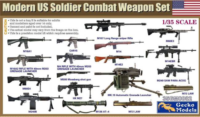 gecko-35gm0082-soldat-us-set-armes-1-35-moderne-combat image 1