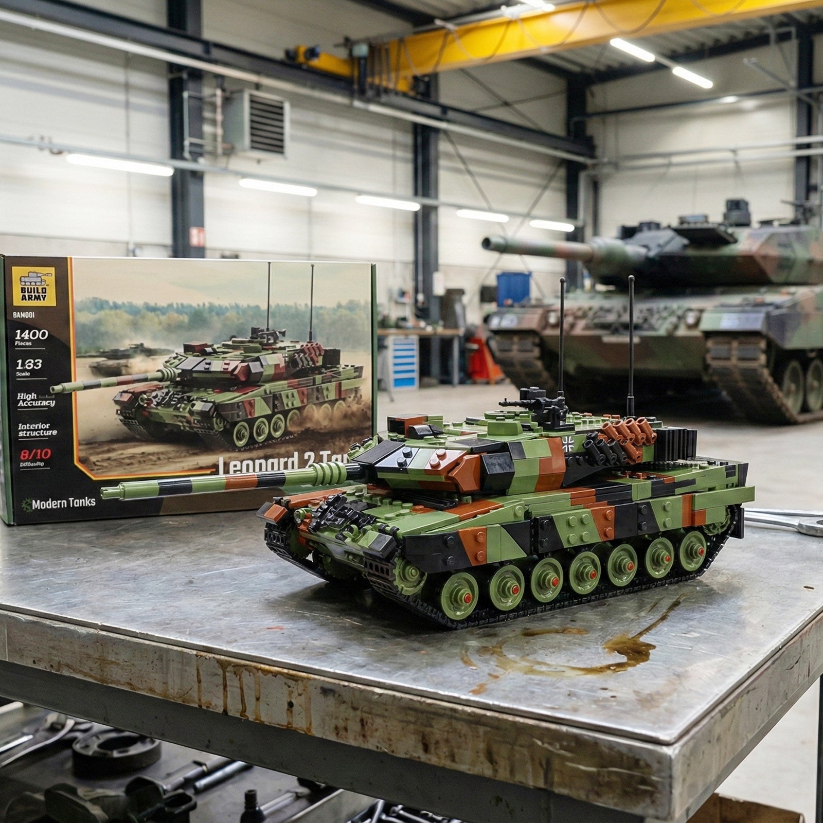 build-army-bam001-leopard-2a6-char-briques-1390-pcs image 3