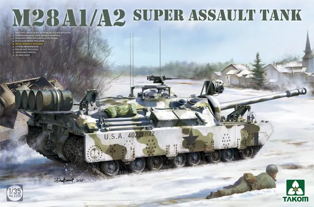 takom-2210-maquette-char-m28-a1-a2-super-assault-tank-1-35 image 1
