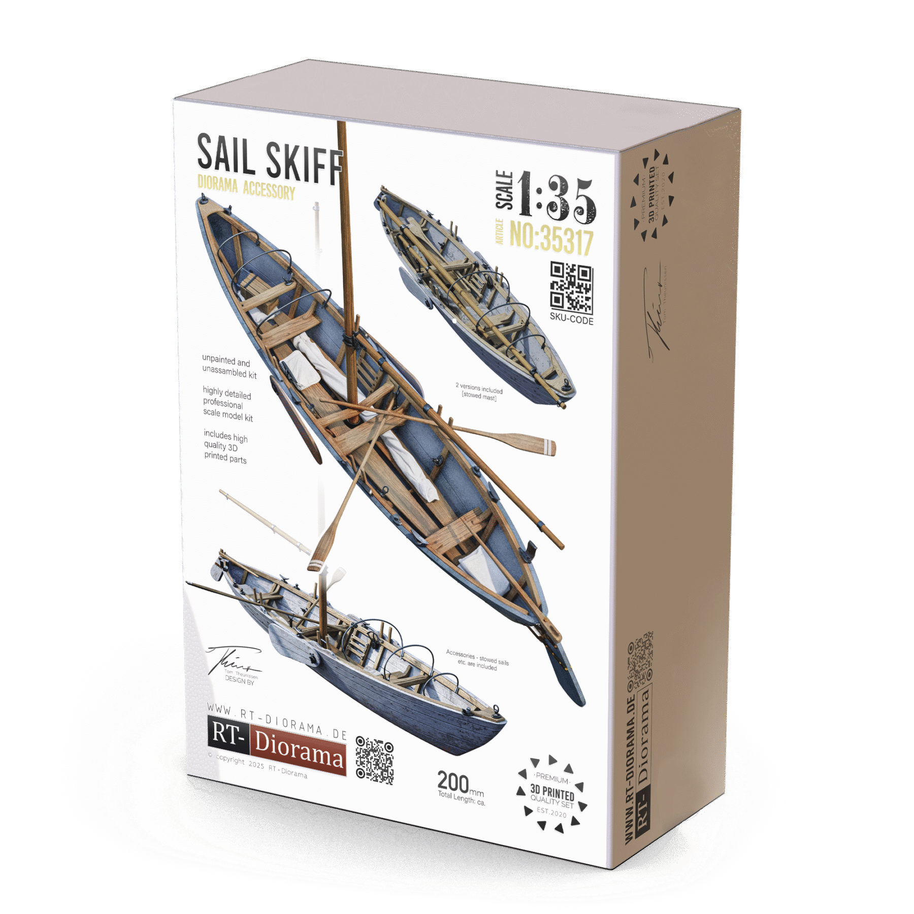 rt-diorama-35317-sail-skiff-maquette-bateau-1-35-ww2 image 1