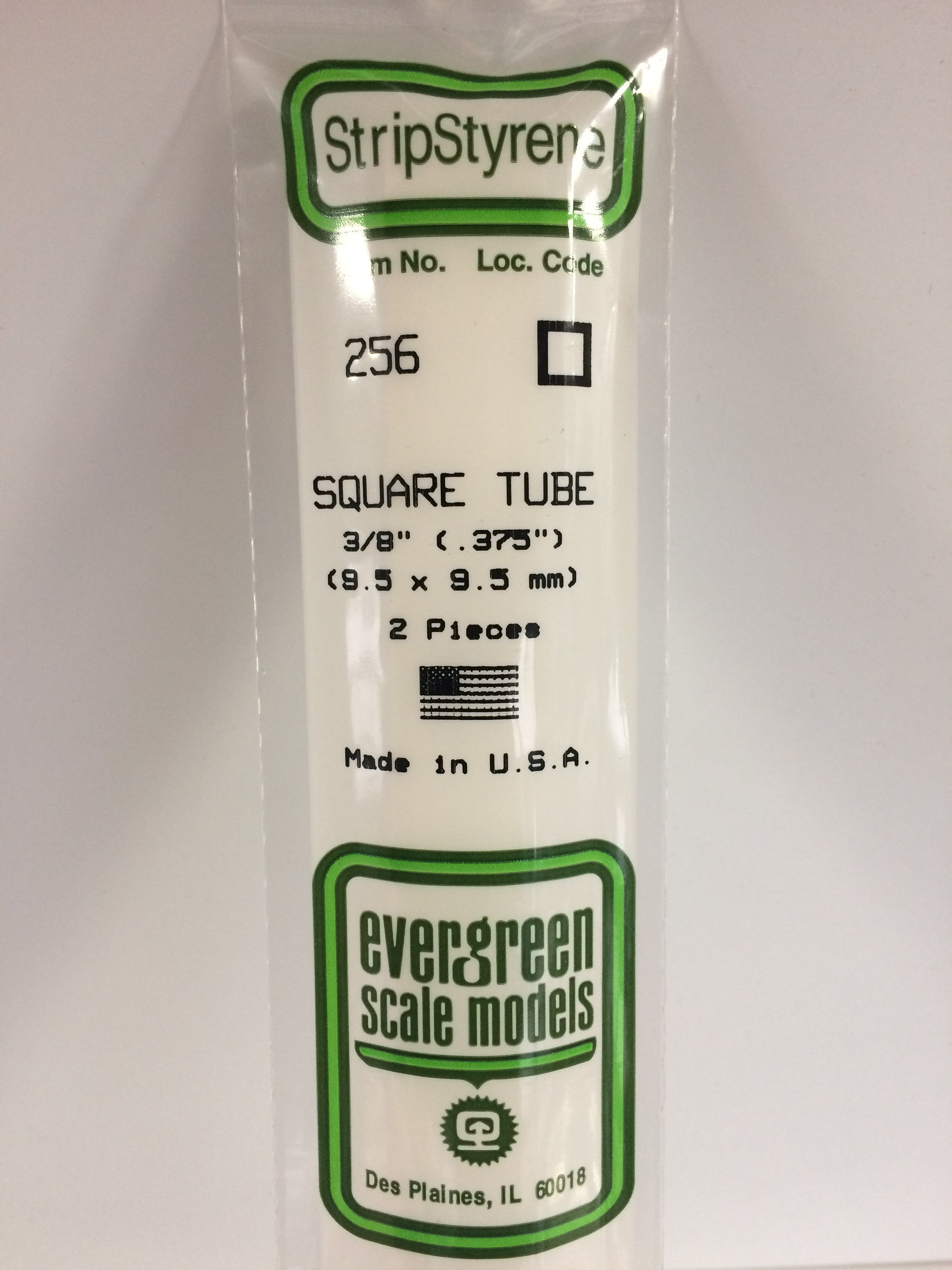 evergreen-tube-256-tube-carr-blanc-9-5-mm-x2 image 1