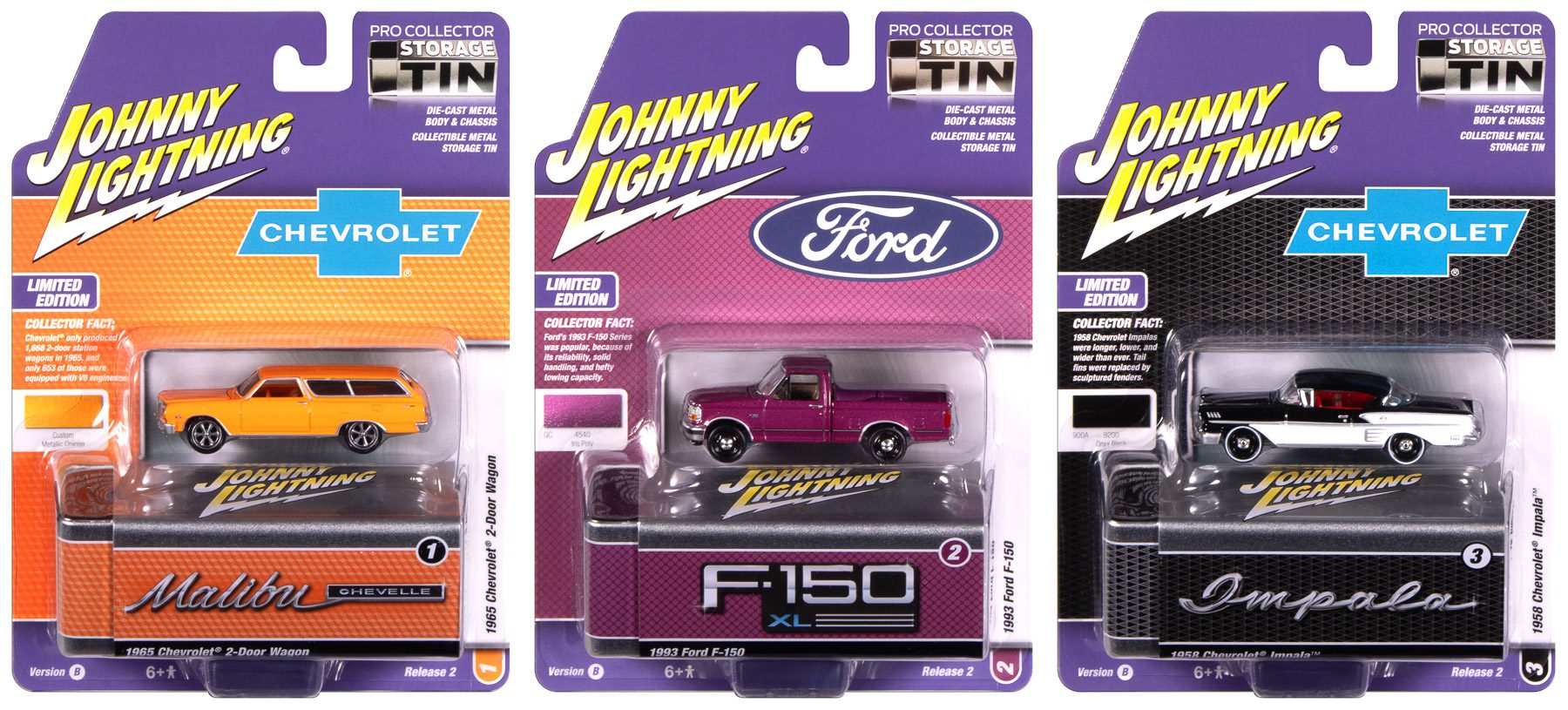 johnny-lightning-collector-tin-set-b-miniature-1-64-lot-3 image 1