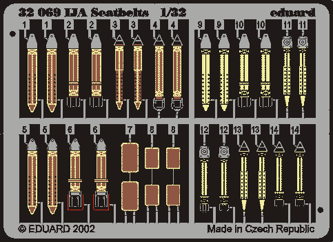 eduard-32504-harnais-ceintures-ija-avion-1-32-seconde-guerre image 1