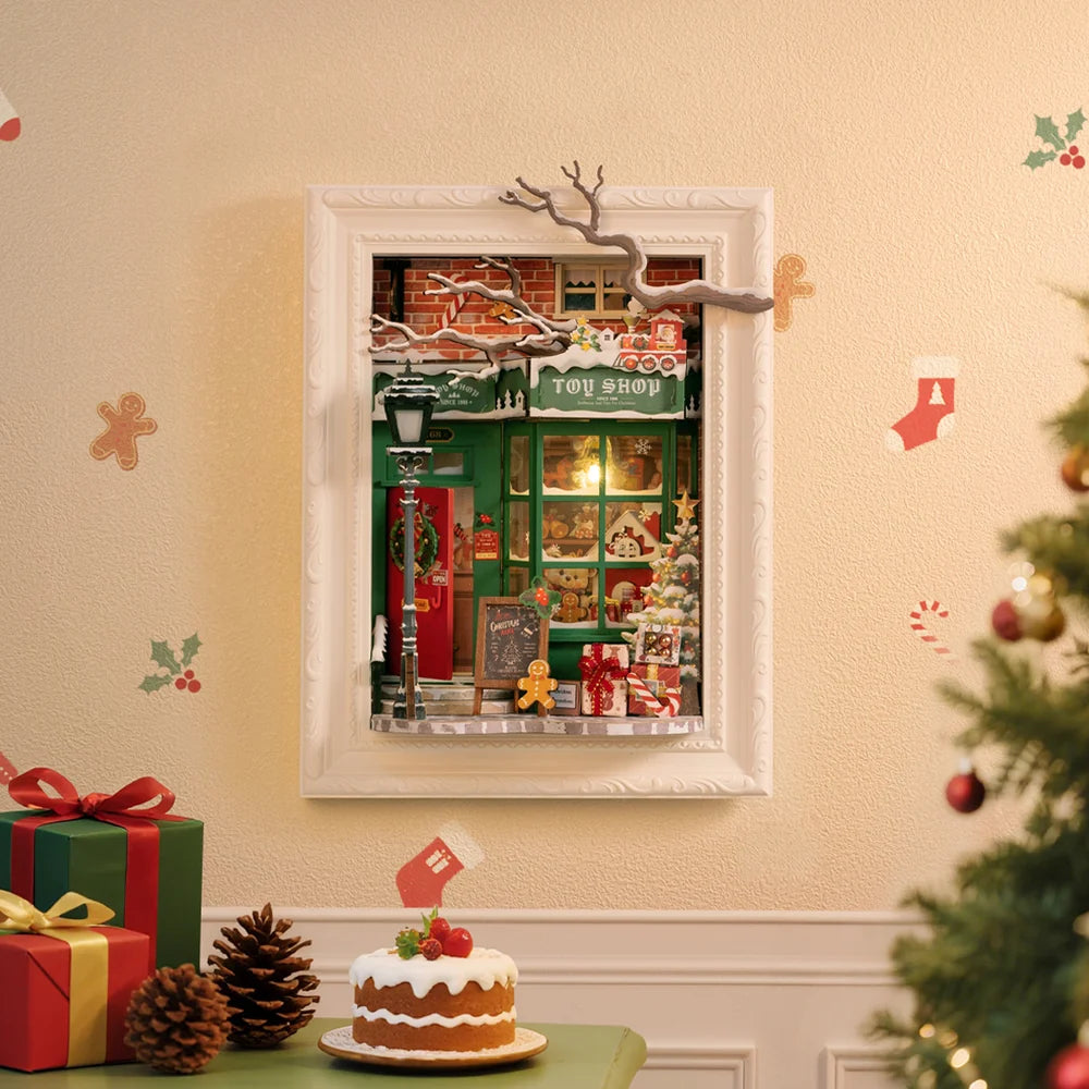 robotime-dp006-santa-s-toy-shop-puzzle-3d-bois-boutique-no-l image 1