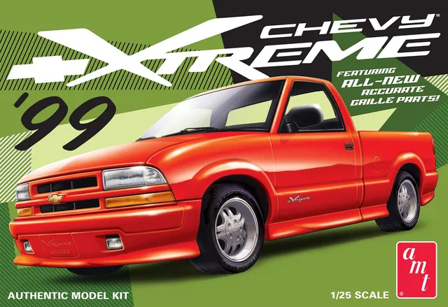 amt-1999-chevy-s-10-xtreme-1-25-maquette-pickup-v6-119-pi-ces image 1