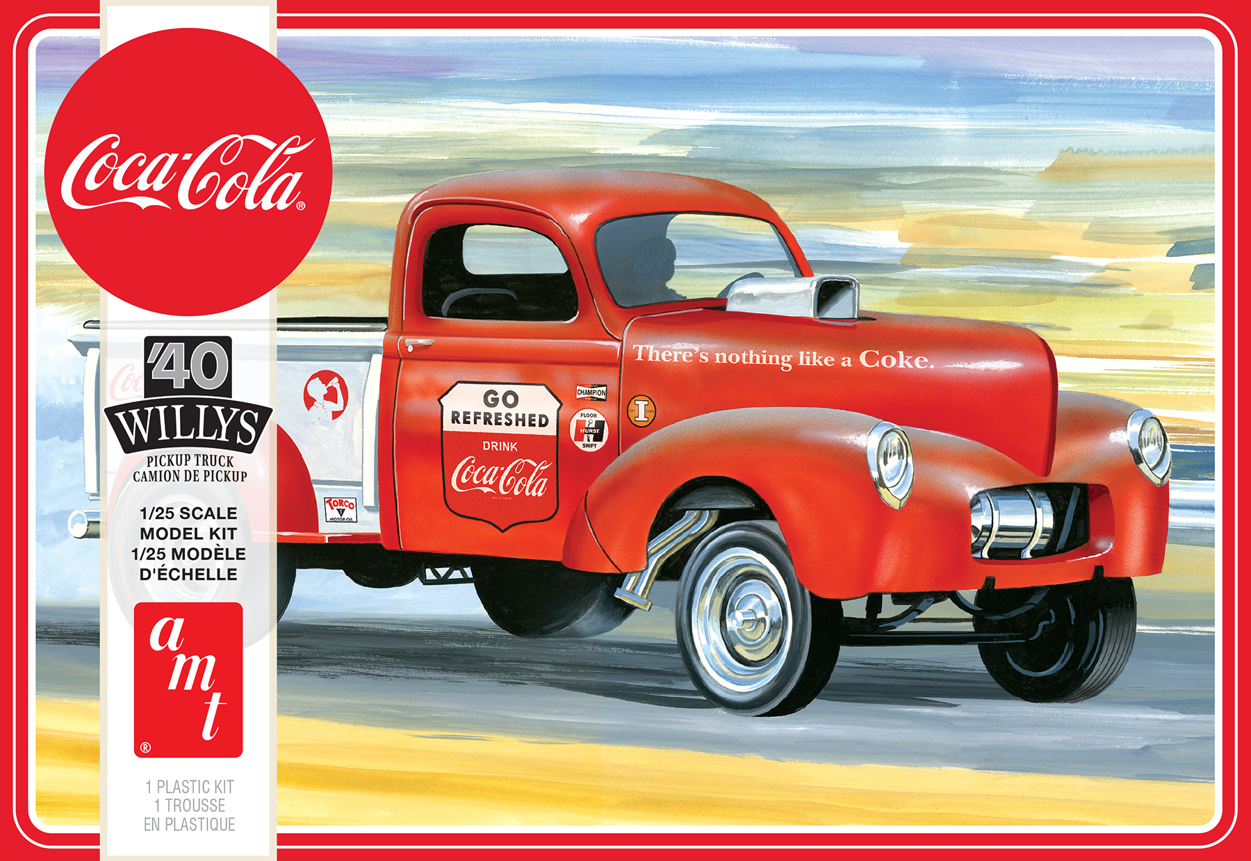 amt-1940-willys-pickup-gasser-maquette-1-25-coca-cola-chrome image 1
