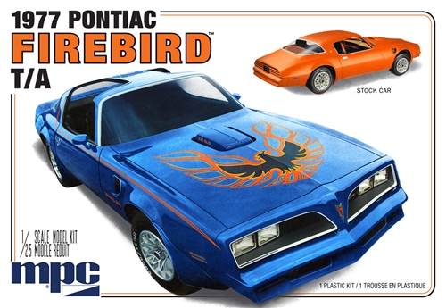 mpc-1977-pontiac-firebird-t-a-maquette-voiture-1-25-bleue image 1
