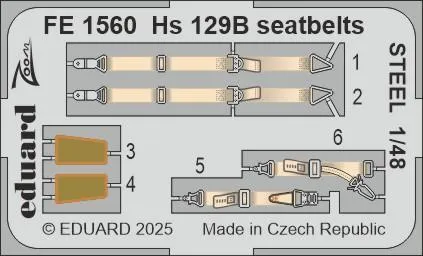 eduard-fe1560-henschel-hs-129b-harnais-acier-maquette-1-48 image 1