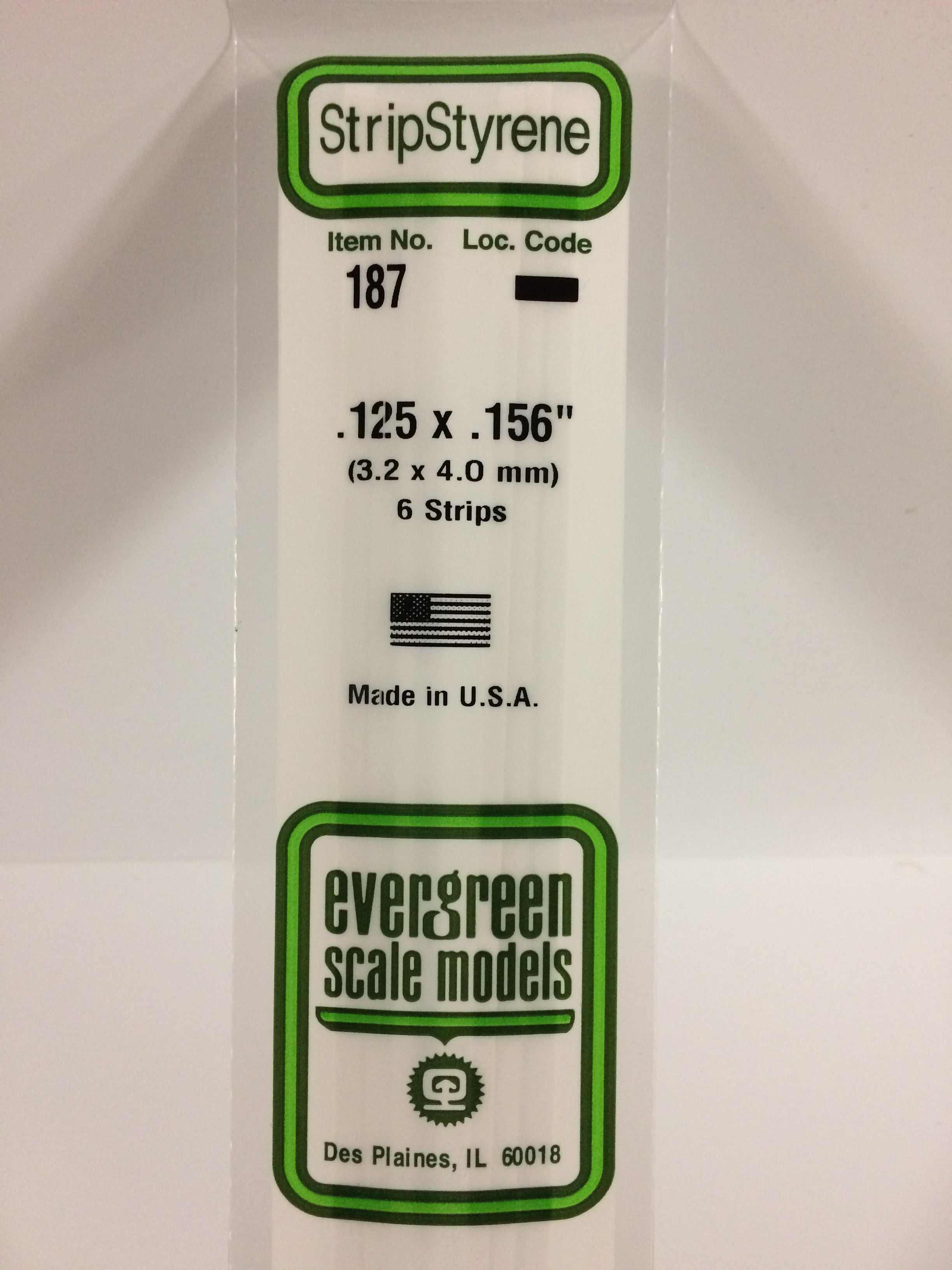 evergreen-strips-187-baguette-blanche-3-2x4mm-lot-6 image 1