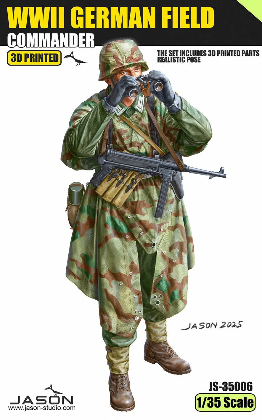 jason-studios-35006-figurine-commandant-allemand-1-35 image 1