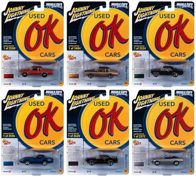 johnny-lightning-muscle-cars-usa-2023-r1-set-b-6-voitures-1-64 image 1