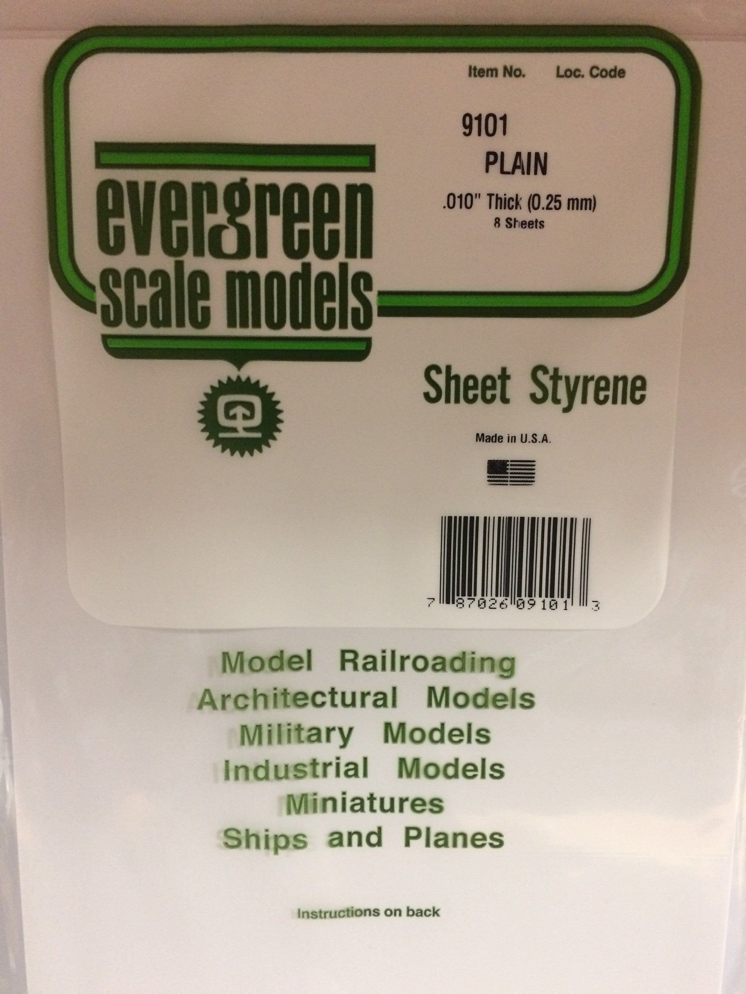evergreen-sheets-9010-plaque-blanche-0-25-mm-lot-de-4 image 2