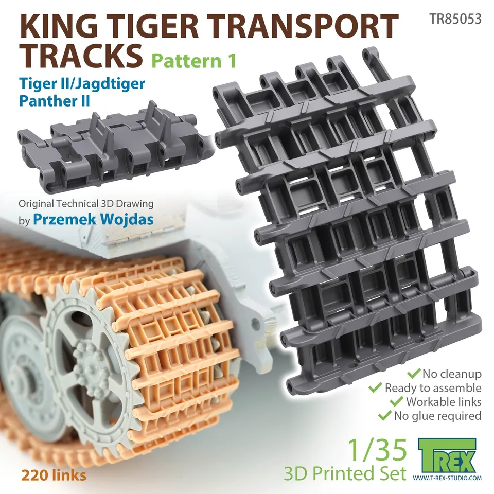 t-rex-85053-king-tiger-chenilles-transport-1-35-pattern-1 image 1