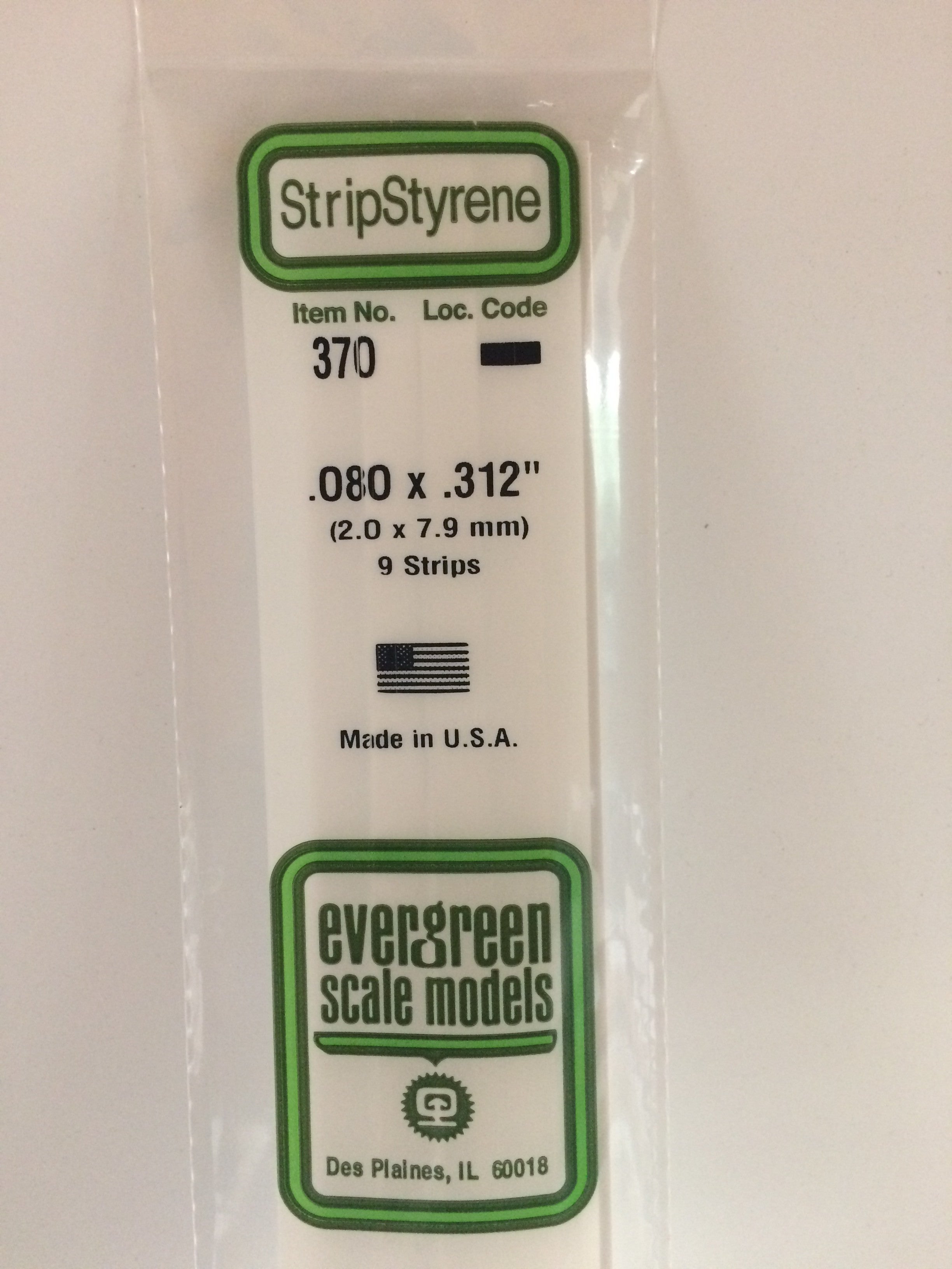 evergreen-strips-370-baguette-blanche-2-0x7-9-mm-60-cm-9-pcs image 1