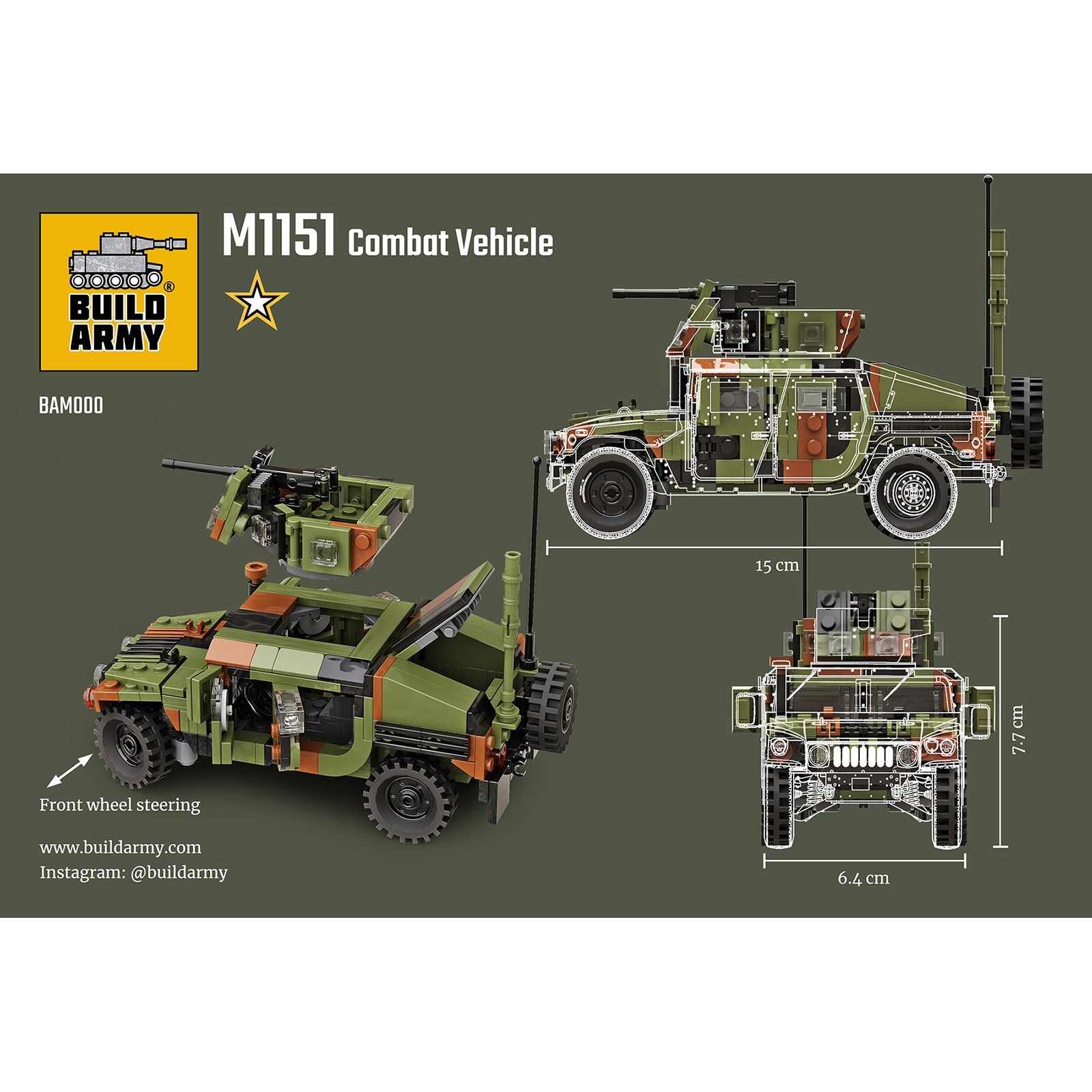 build-army-bam000-humvee-m1151-jeu-briques-405-pi-ces image 4