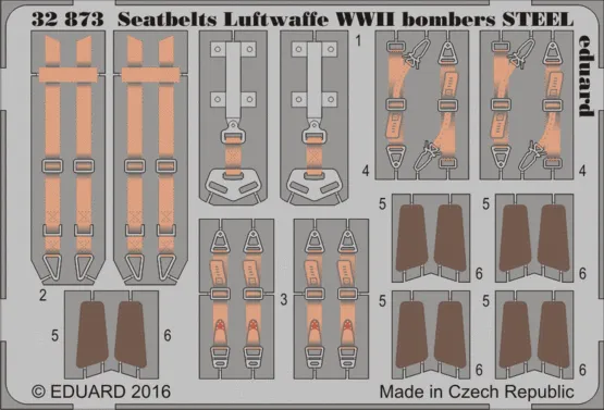 eduard-32873-ceintures-luftwaffe-bombardiers-wwii-maquette-1-32-steel image 1