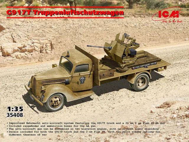 icm-35408-ford-g917t-flak-38-maquette-camion-militaire-1-35 image 1