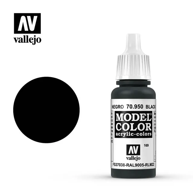vallejo-model-color-70-950-peinture-acrylique-noir-mat-17ml image 1