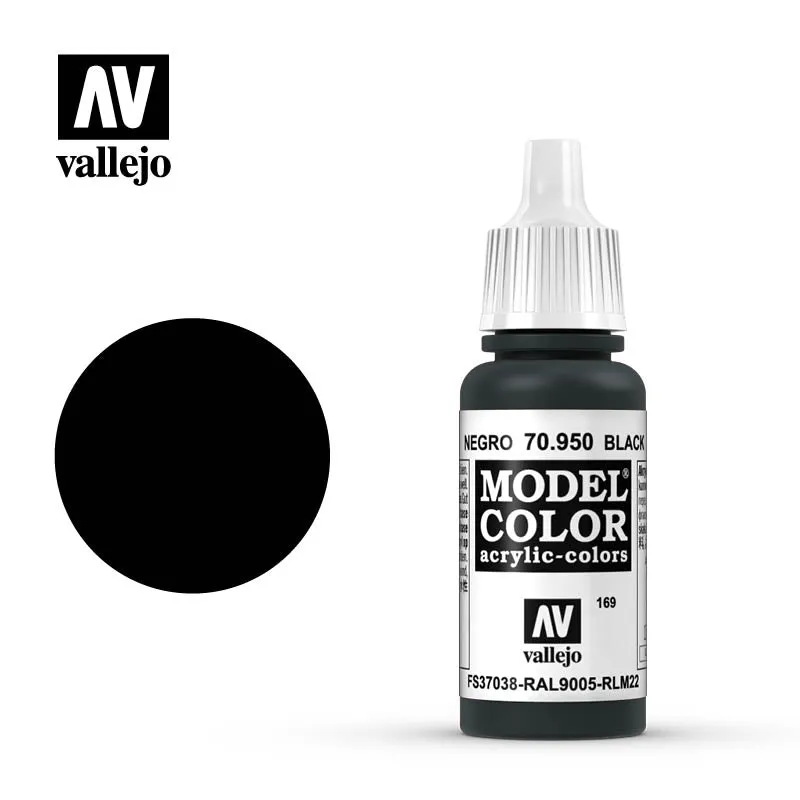 vallejo-model-color-70-950-peinture-acrylique-noir-mat-17ml image 1