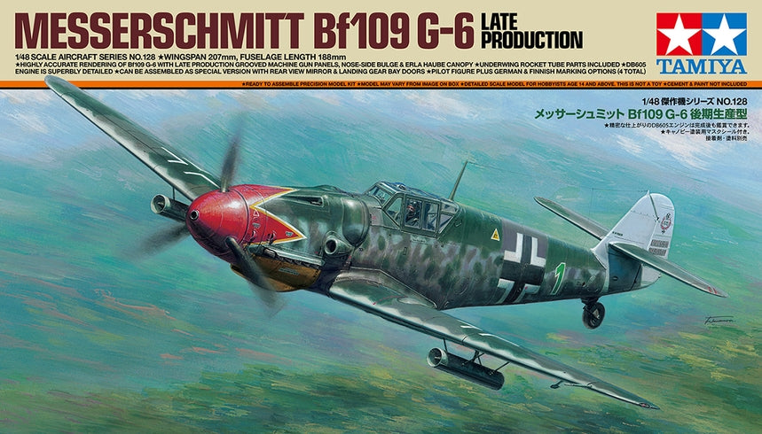tamiya-61128-bf109-g-6-late-maquette-avion-1-48-allemande image 1