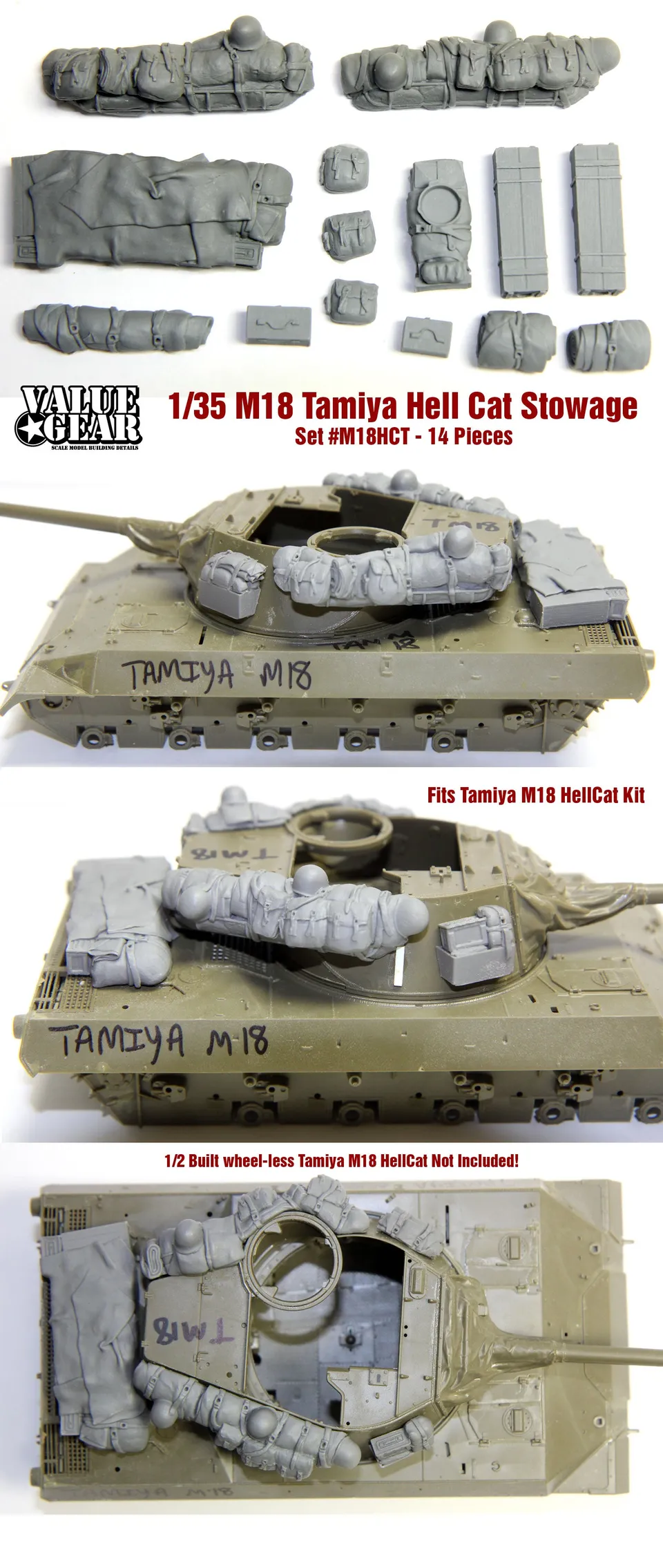 value-gear-m18-hellcat-paquetage-1-35-pour-tamiya-tourelle image 1