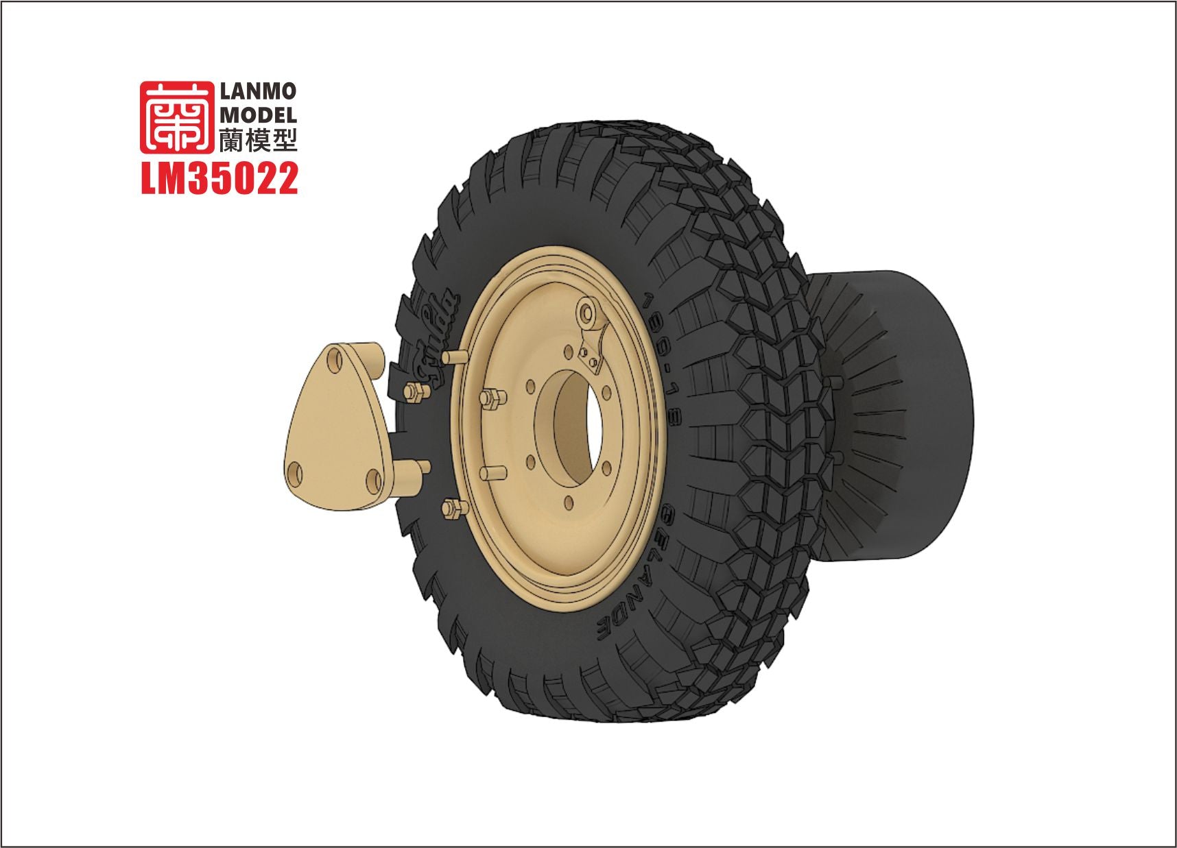 lanmo-model-lm35025-roues-off-road-1-35-sd-kfz-221-222-maquette image 2