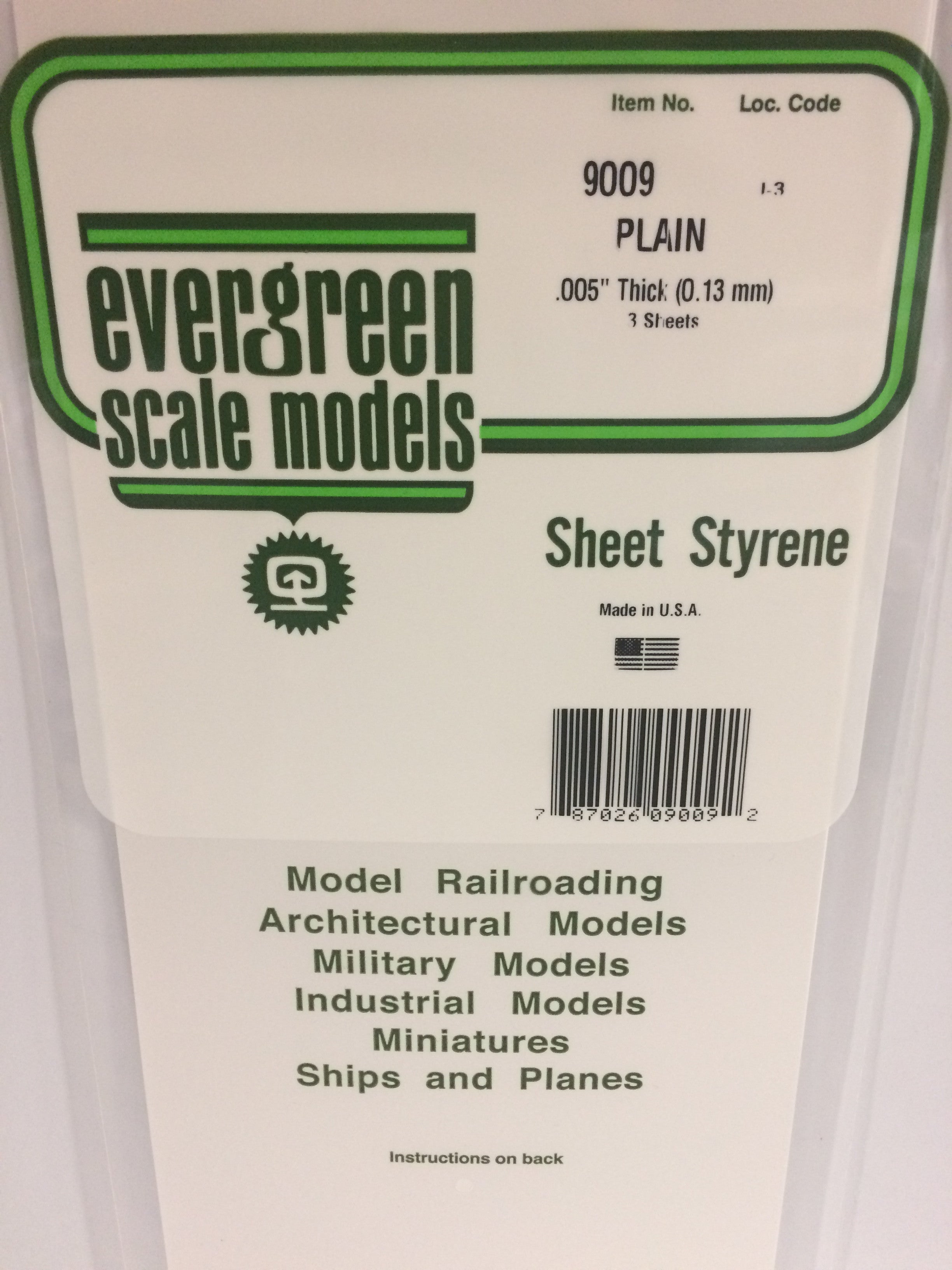 evergreen-sheets-9009-plaque-blanche-0-13-mm-15x30-cm image 1