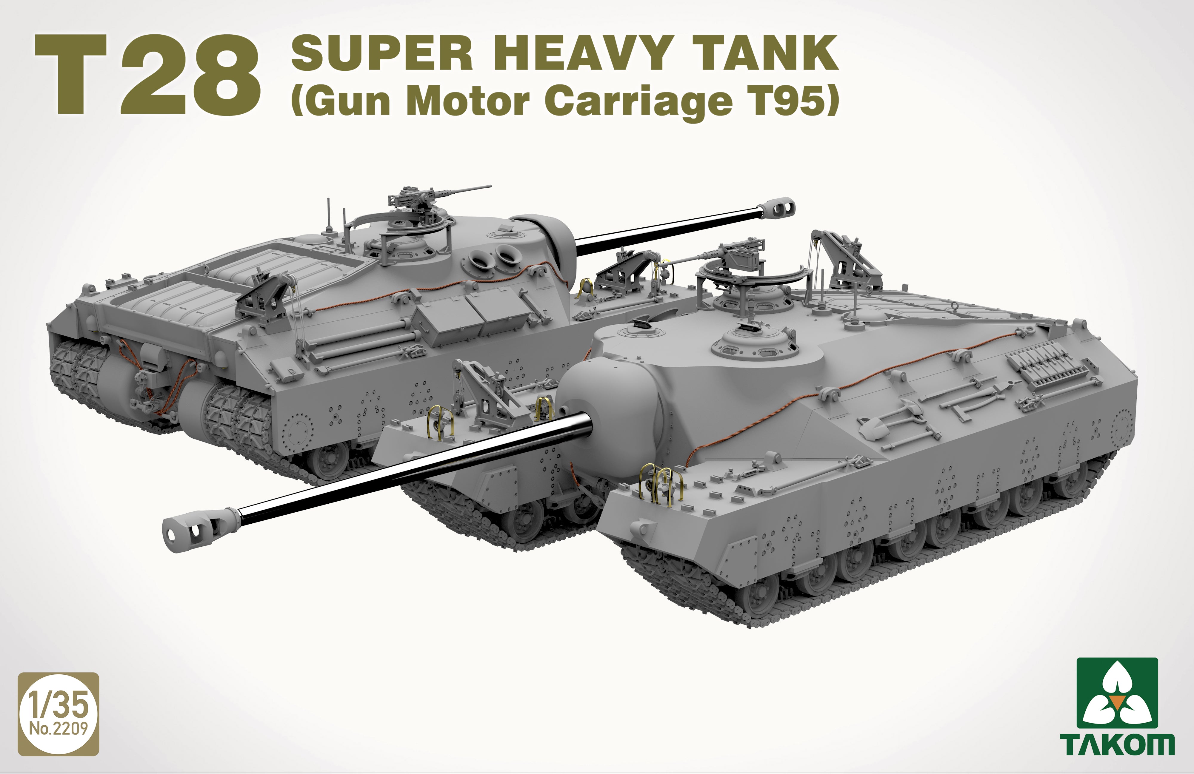 takom-2209-t28-super-heavy-tank-maquette-char-1-35-canon-105-mm image 6
